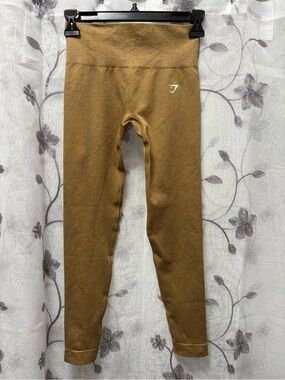 Gymshark Kids High-Waist Mustard Brown Leggings
